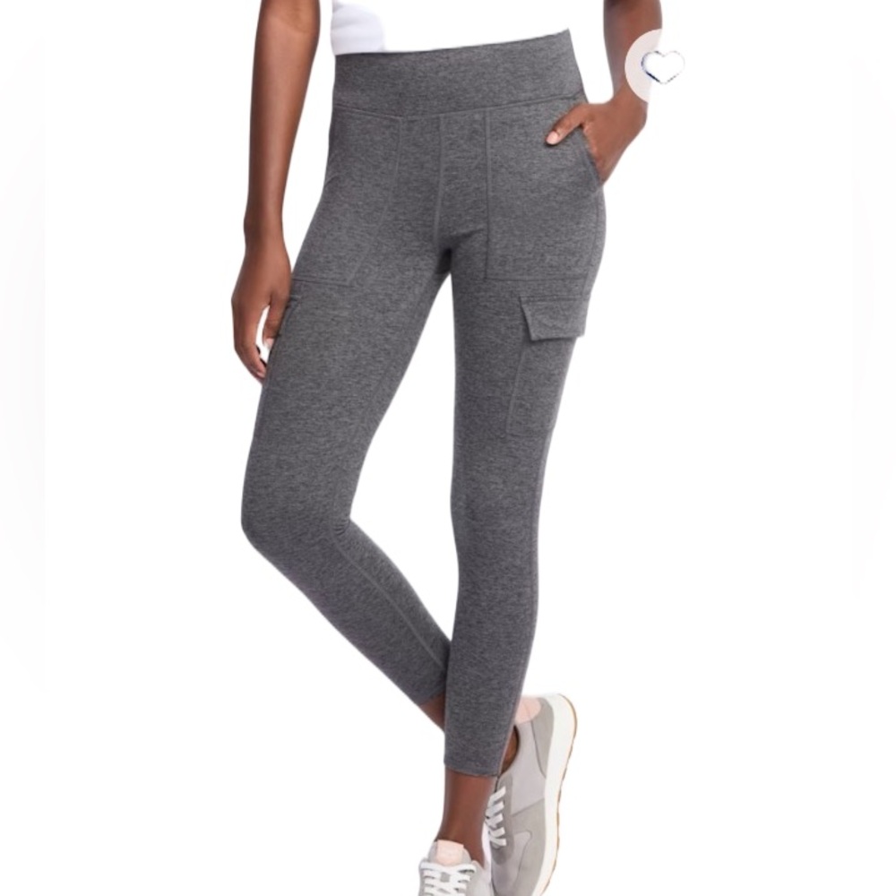 Threads 4 Thought Heather Gray High-Waist 7/8 Cargo Leggings 24”